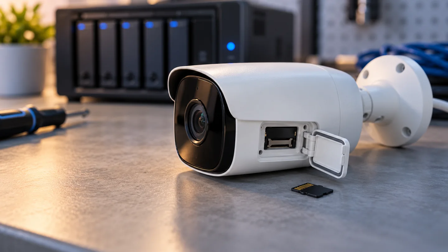 AI-generated concept: Camera service compartment and removable storage card